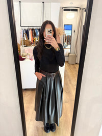 Jupe simili noir
