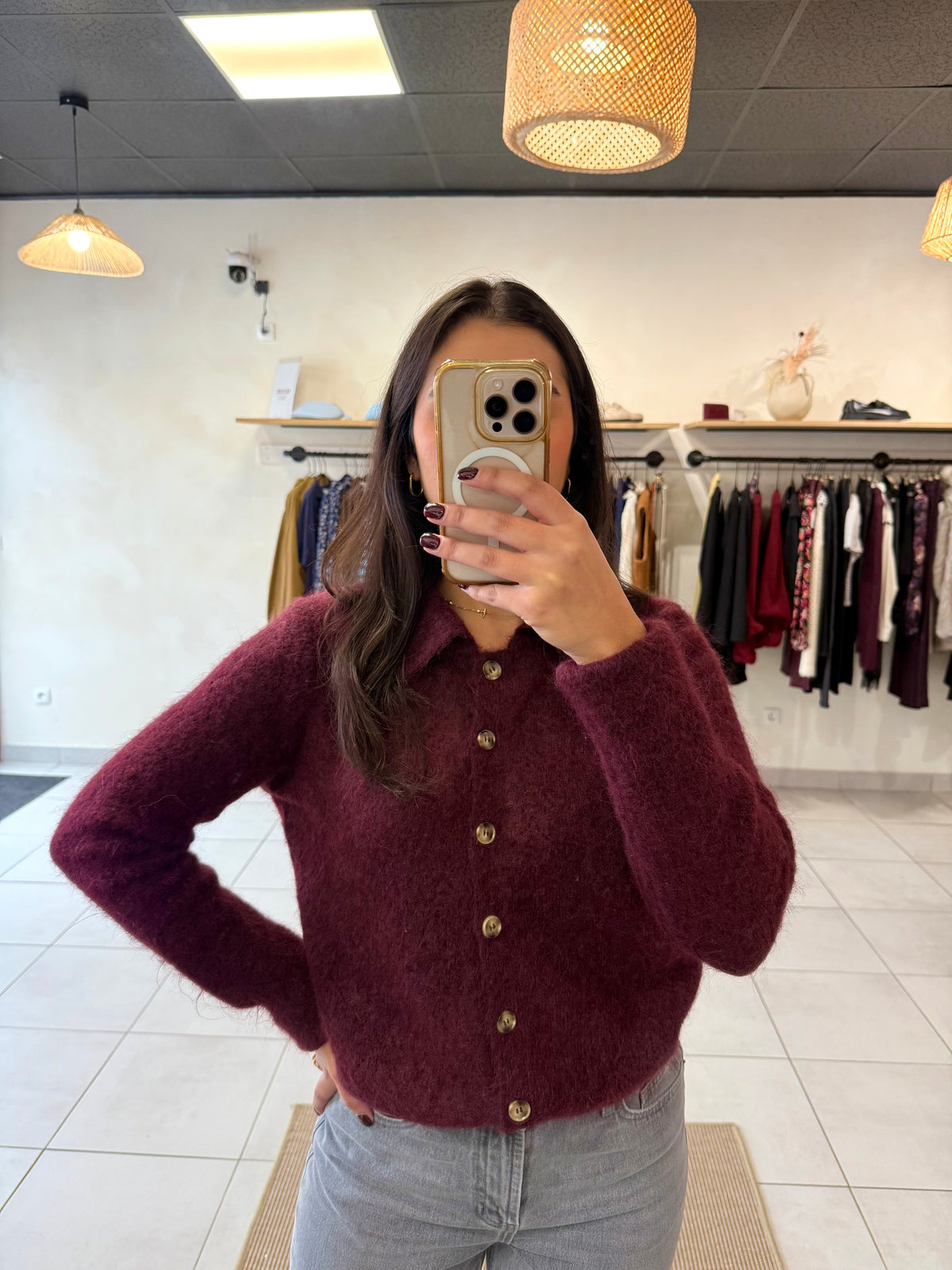 Gilet bordeaux - Manon