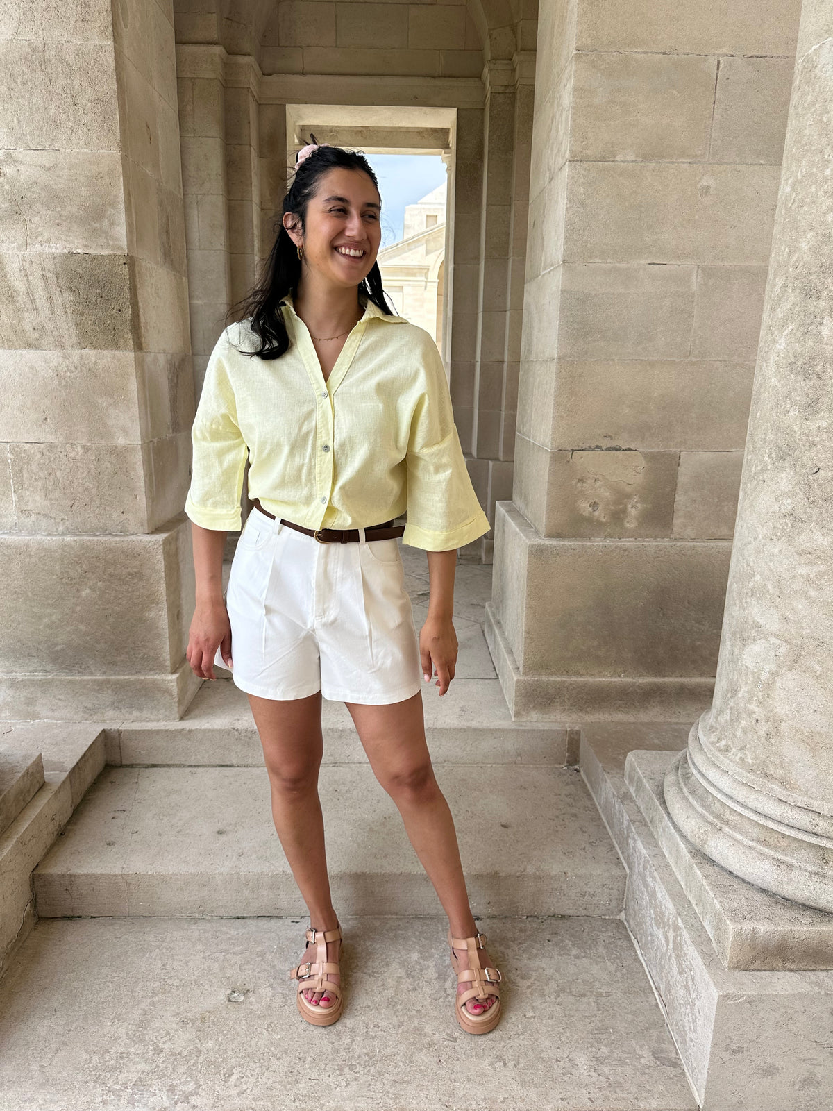 Chemise lin jaune - Tom