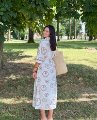 Robe longue motifs - amandine
