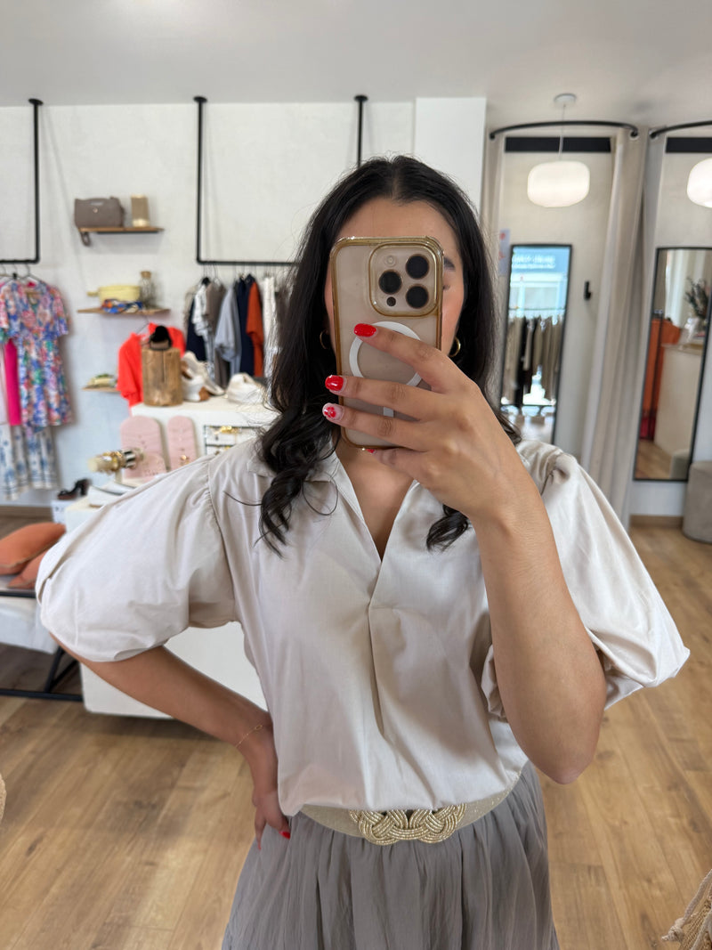 Blouse beige - Agatha