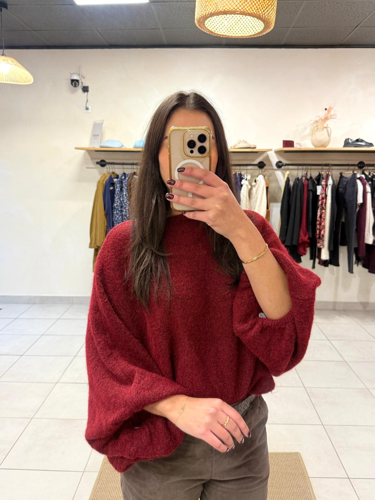Pull bordeaux - Opaline