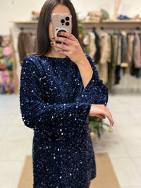 Robe sequins bleu - Iris