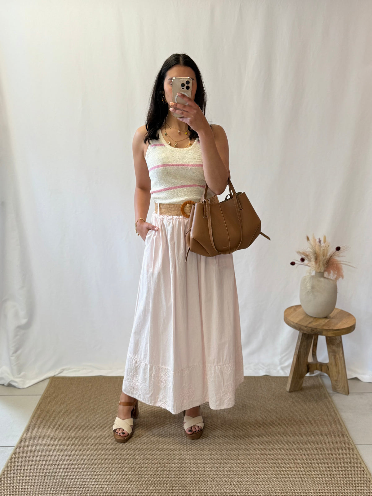 Top rayure rose - Alex