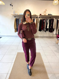 Pantalon velours bordeaux - Chloé