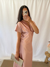 Robe longue rose poudré - Isore