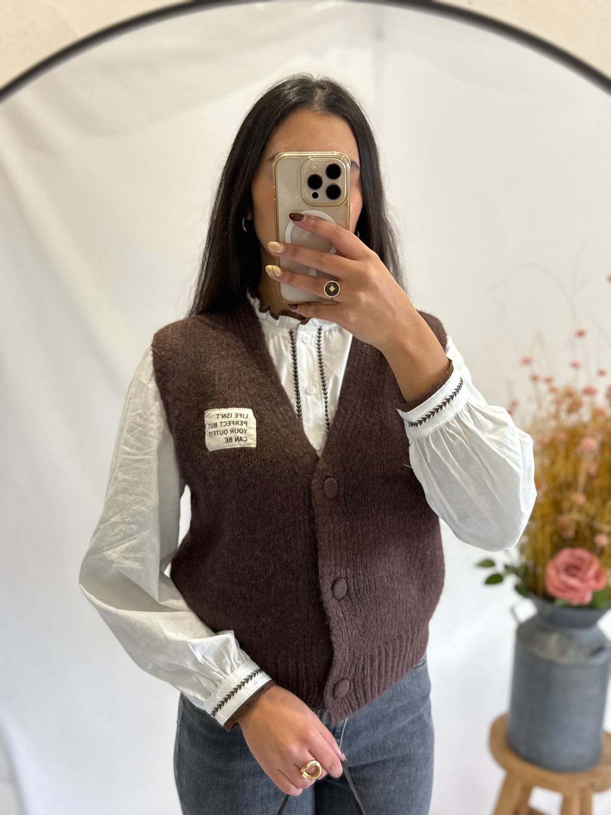 Gilet sans manches choco - Océane