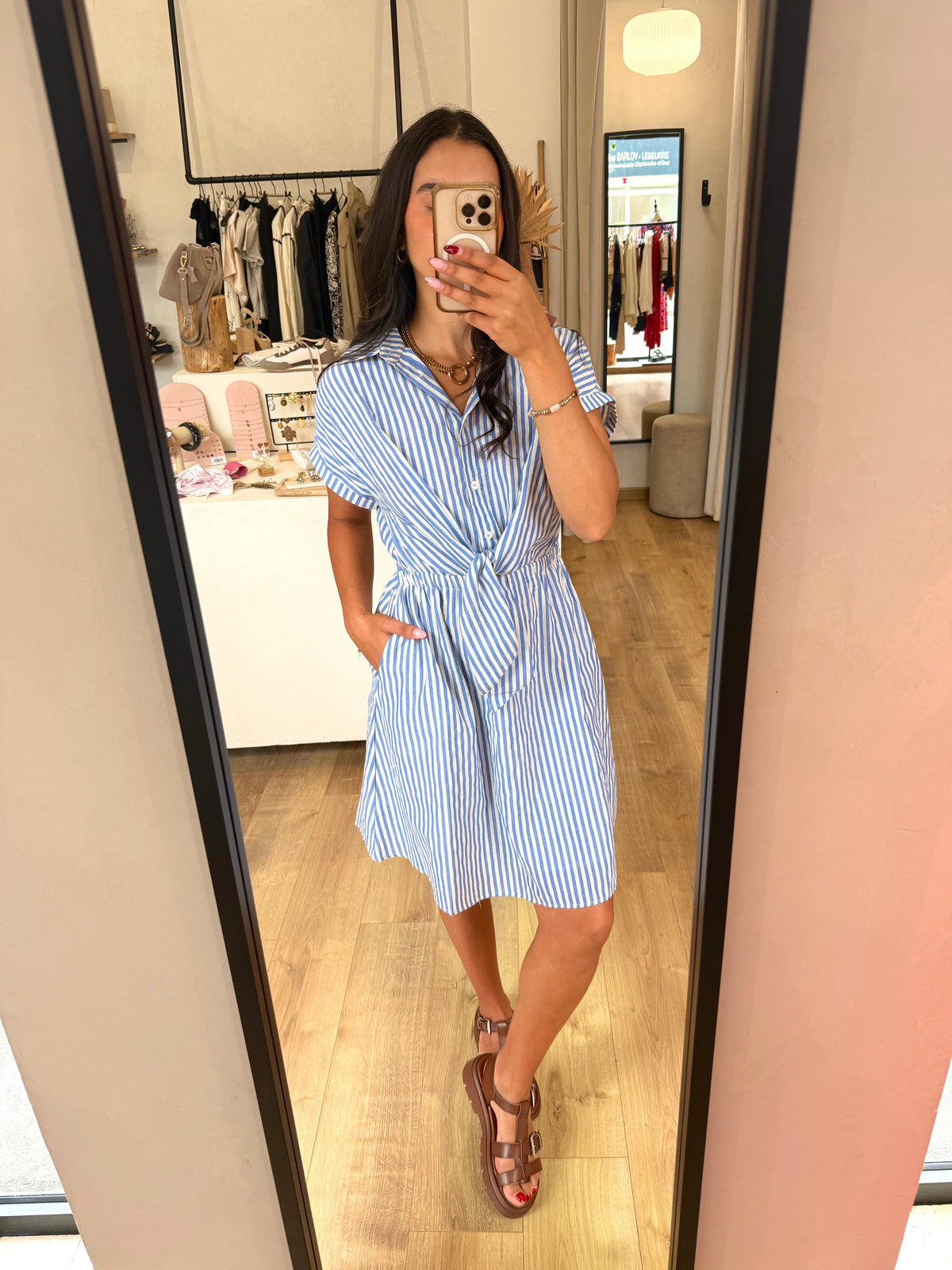 Robe Rayure Bleu - Alice