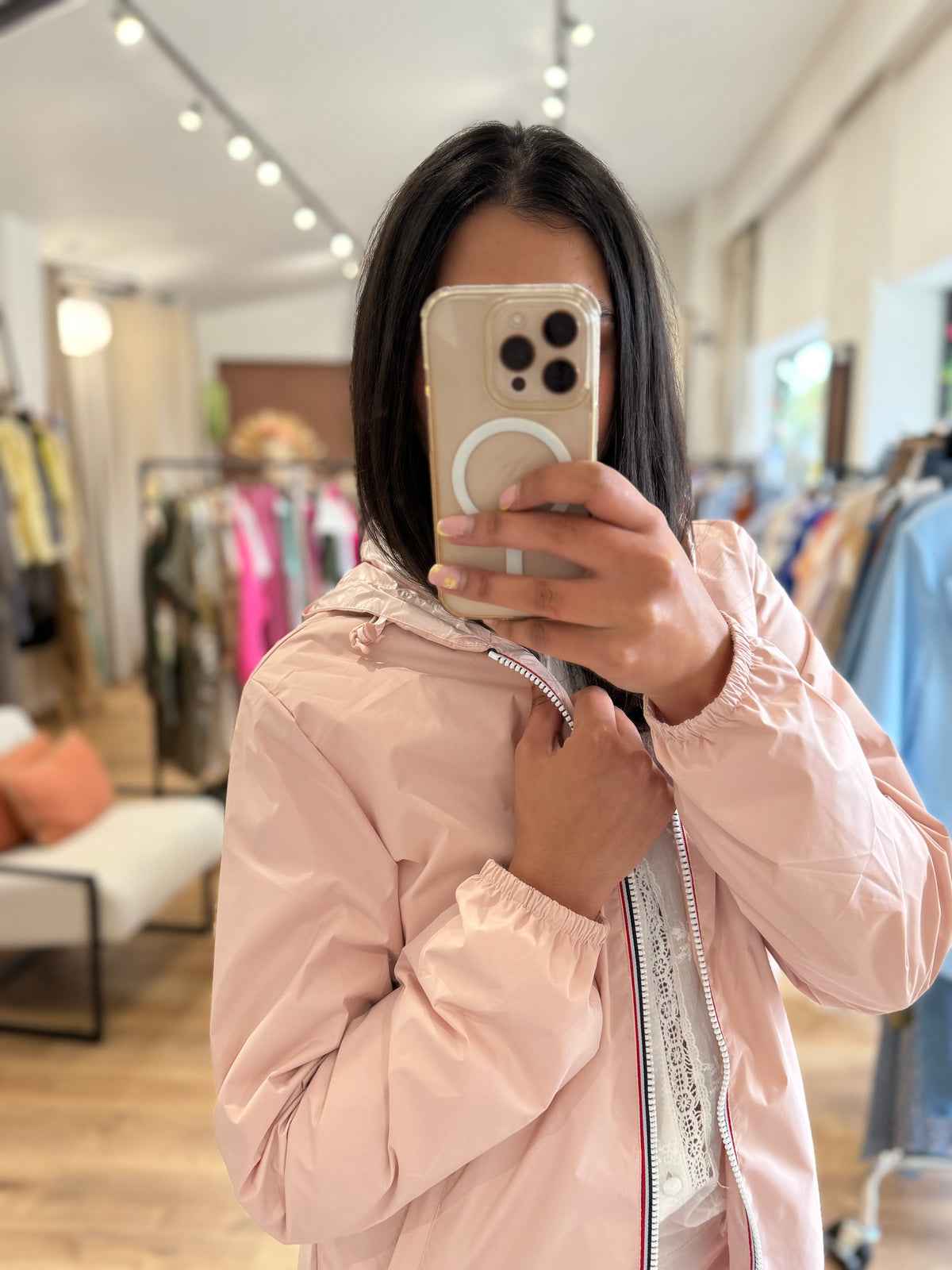 Parka rose Nude - Leon