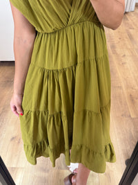 Robe longue olive - monia