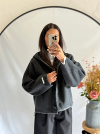 Manteau laine gris - Flora