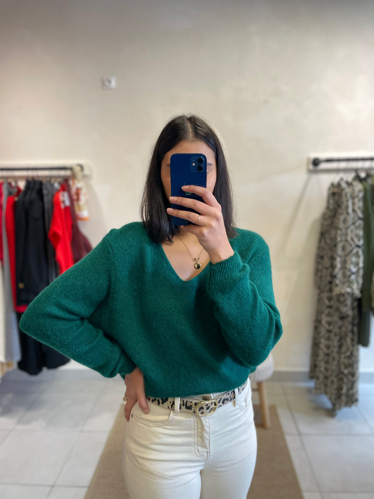 Pull Vert bouteille - Nina