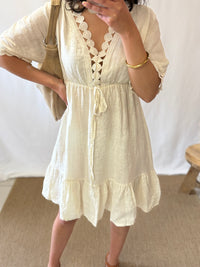 Robe broderie lin - Julio