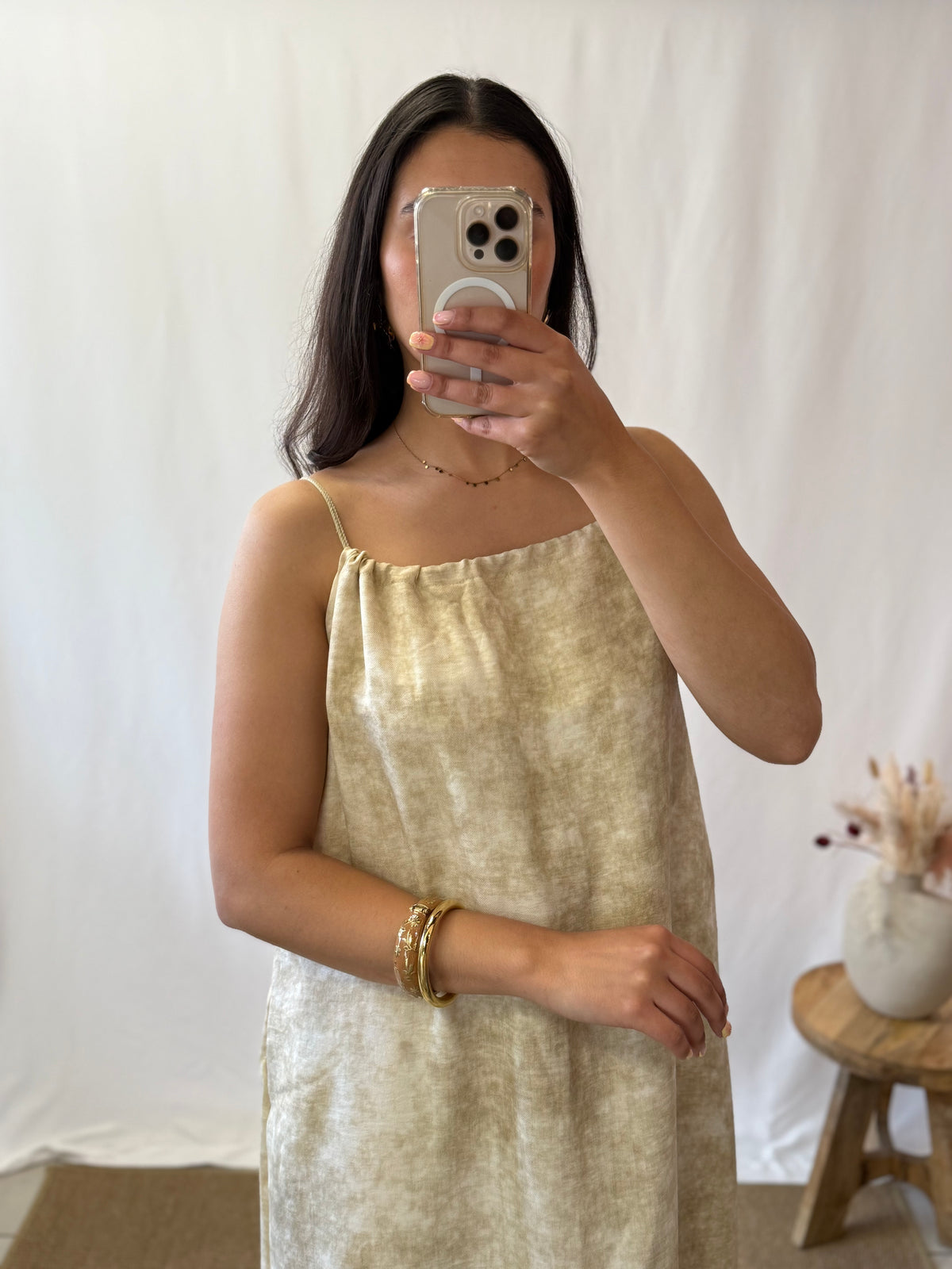 Robe longue beige- Lona