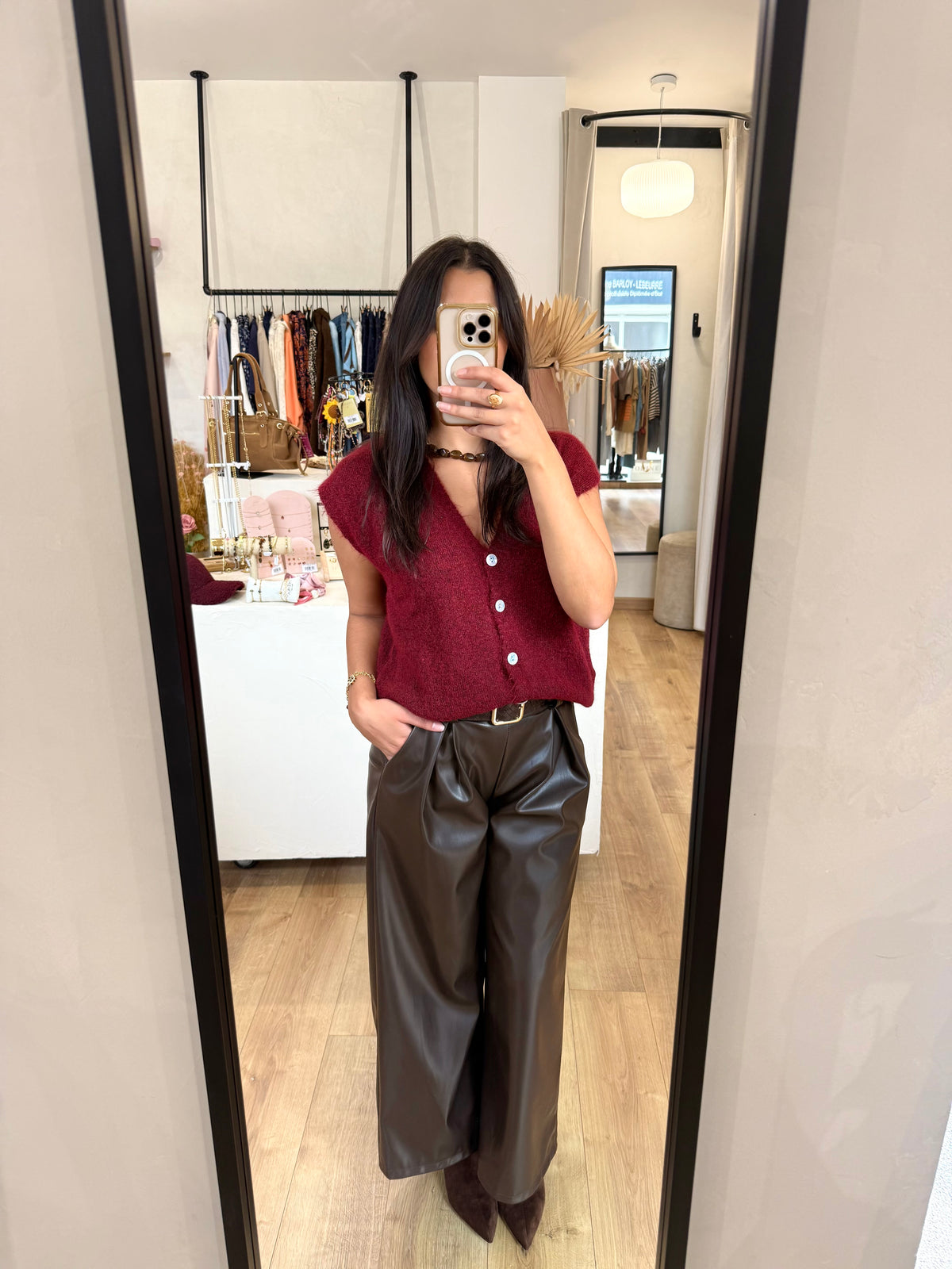 Gilet bordeaux - Alma