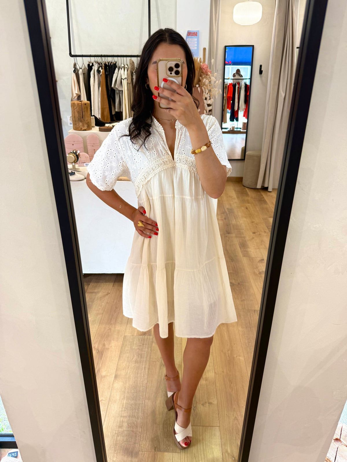 Robe broderie écru - Adele