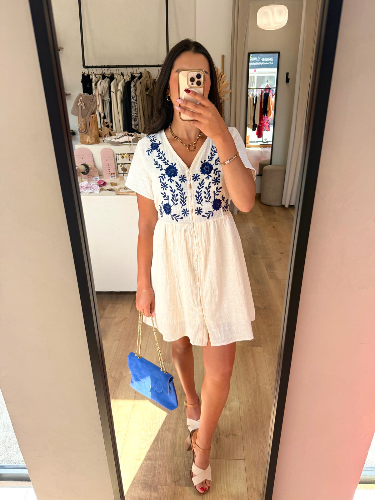 Robe Motifs Bleu - Juliette