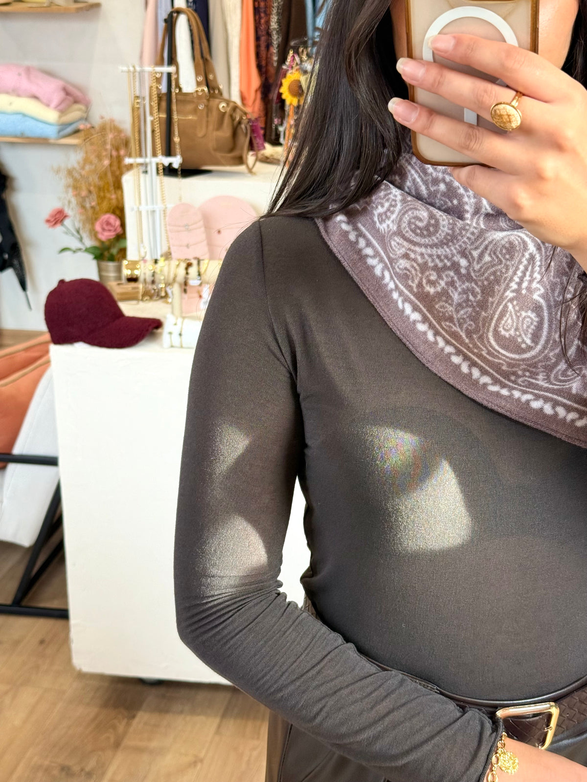 Sous pull choco- cachemire
