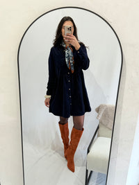 Robe velour marine - Alio