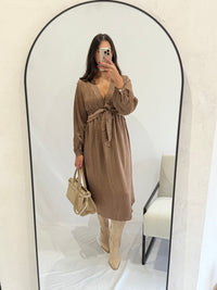 Robe longue marron - Mia
