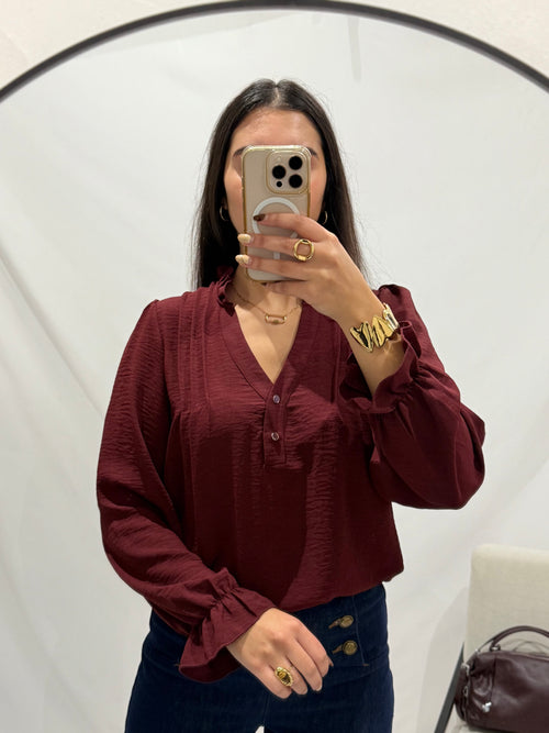 Blouse bordeaux - Astrid