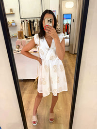 Robe motifs beige - Ava