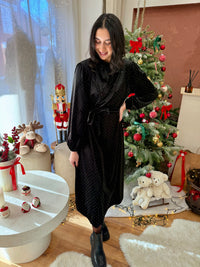 Robe velours noir - Astrid