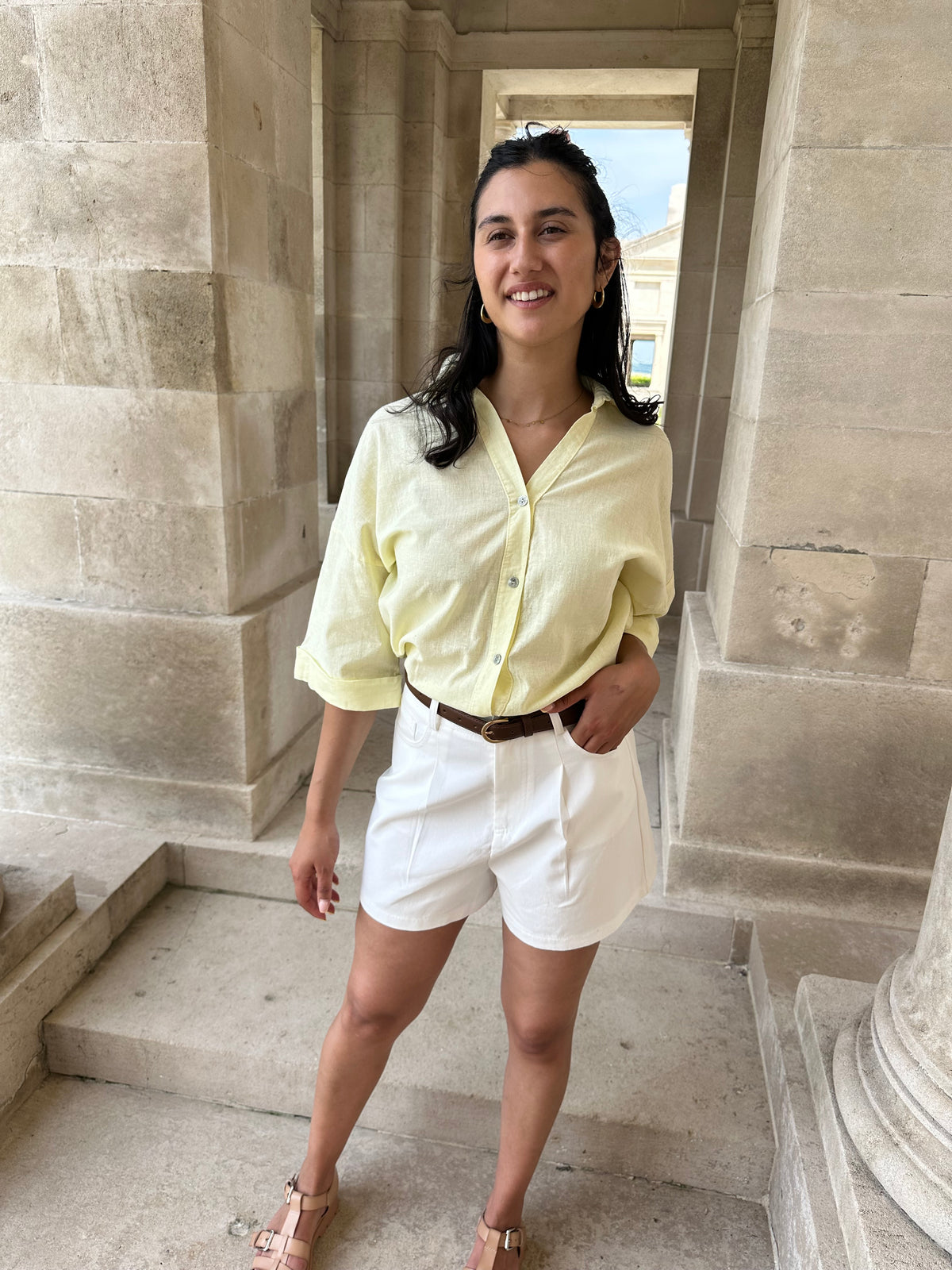 Chemise lin jaune - Tom