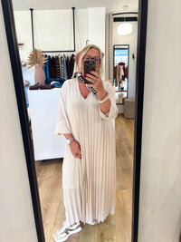 Robe plissé beige GT - Adrana