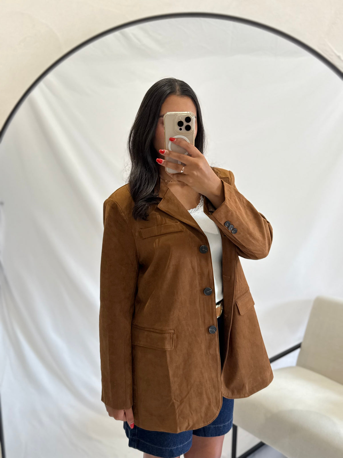 Blazer suédine - Brown
