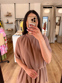 Robe courte marron - Alba