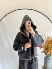 Manteau laine gris - Flora