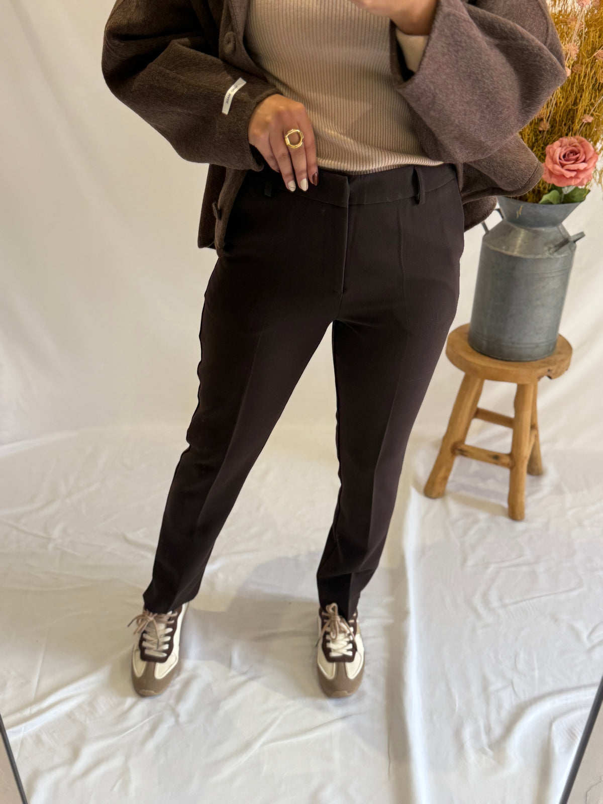 Pantalon chocolat- Hortence