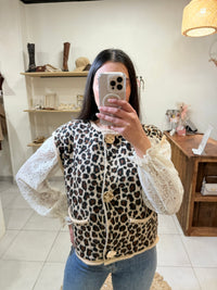 Gilet boutons Leopard - Alias