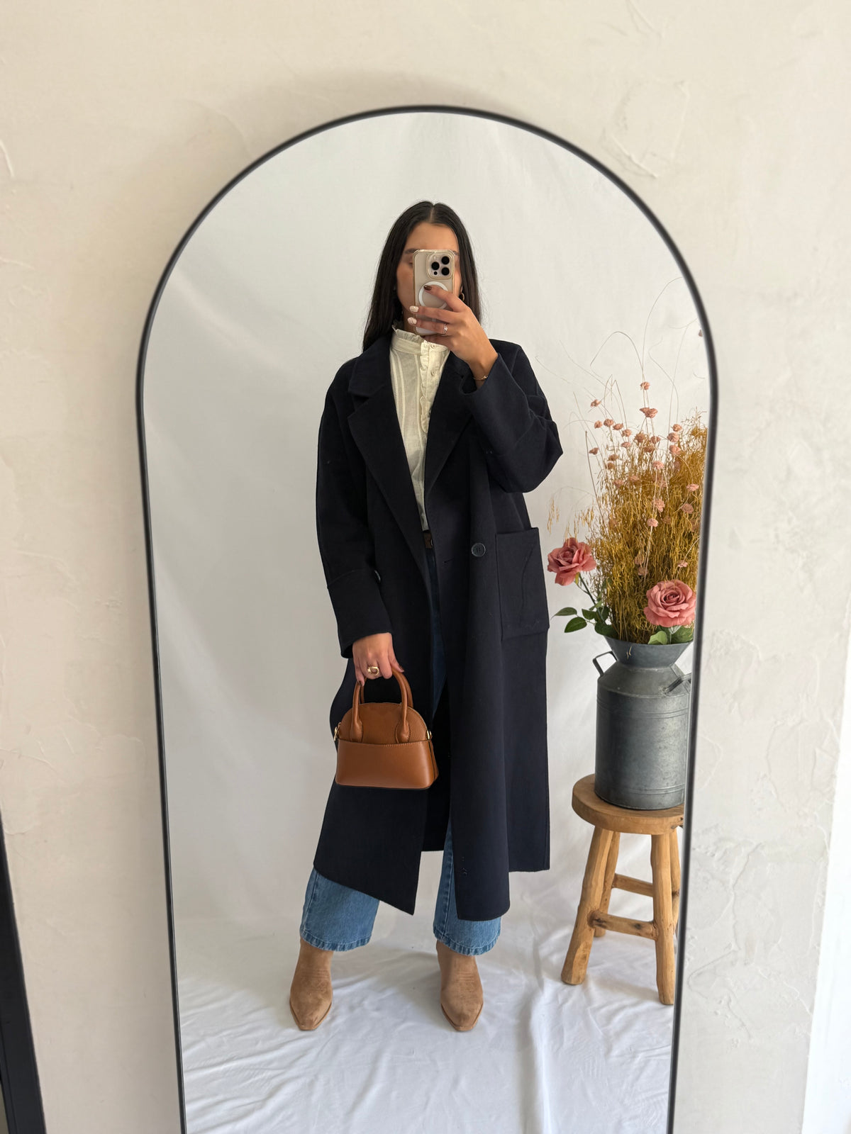 Manteau long marine - Julia