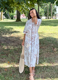 Robe longue motifs - amandine