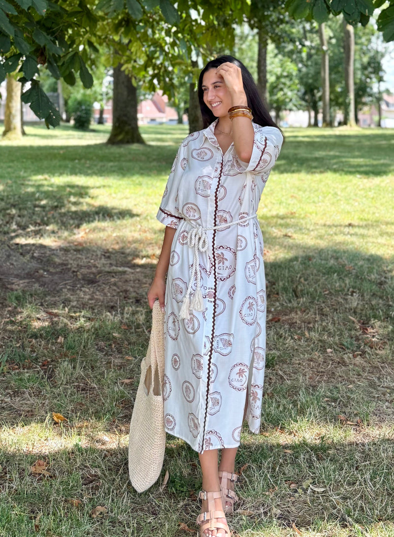 Robe longue motifs - amandine