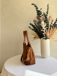 Sac cuir daim Camel- Jade