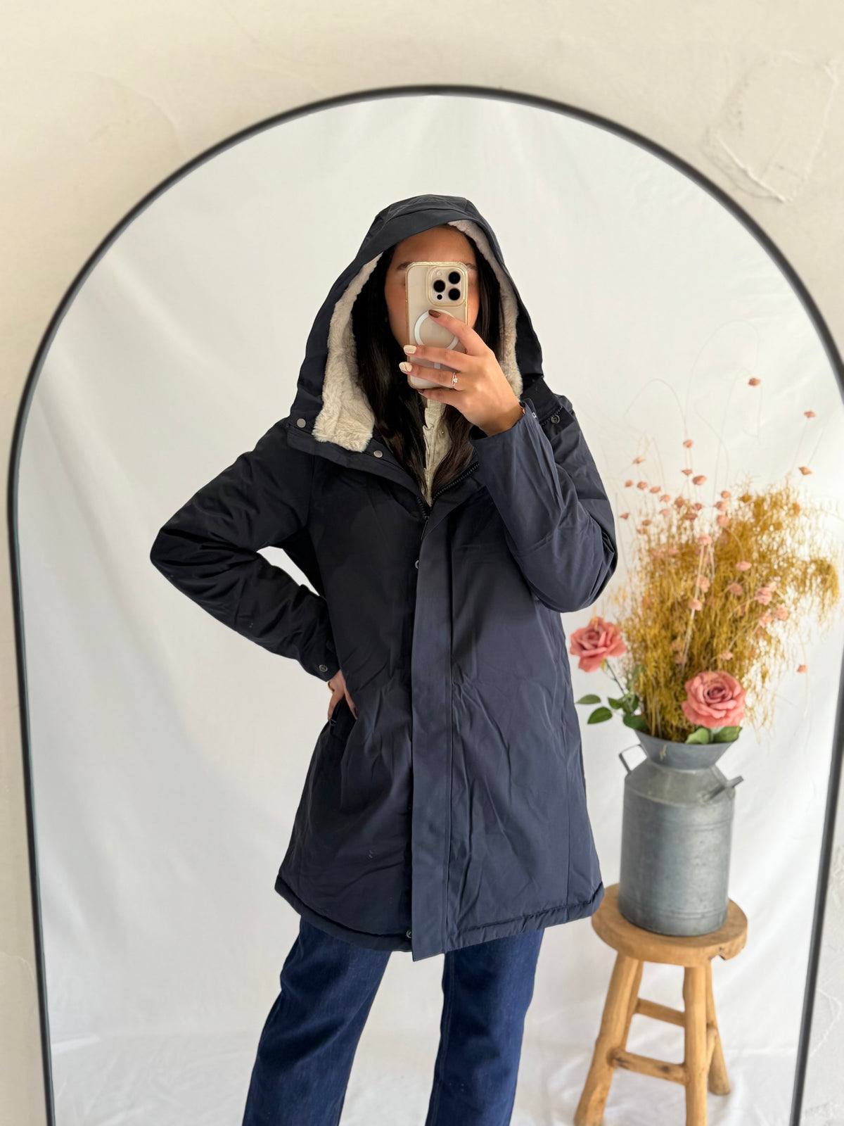 Parka marine fourre - Astrid
