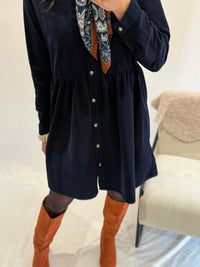 Robe velour marine - Alio