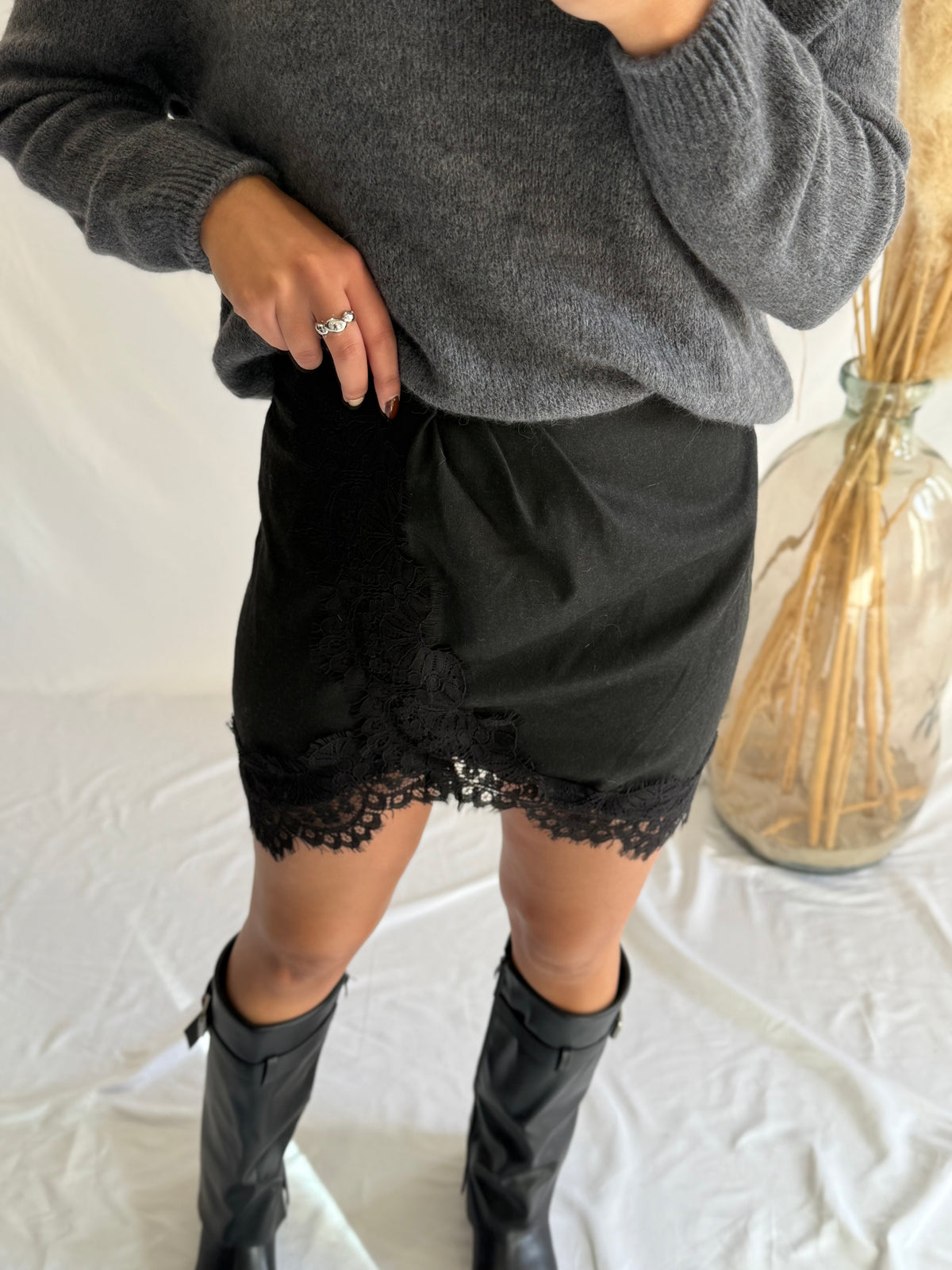 Jupe noir dentelle - Iruis