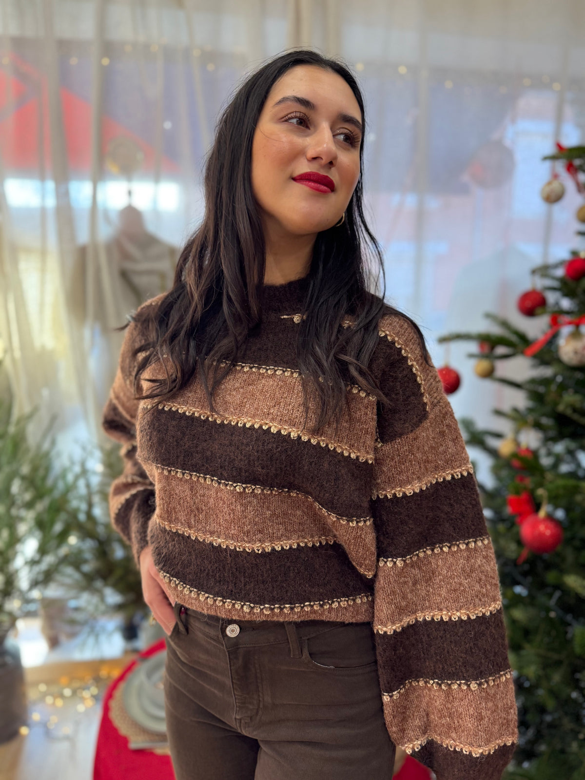 Pull coffee rayure - Arthur