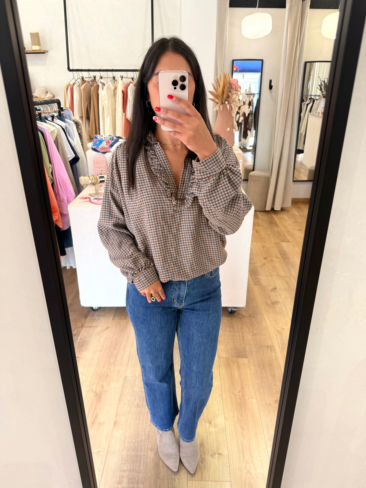 Blouse vichy choco - marie