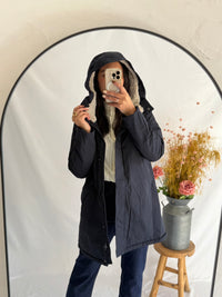 Parka marine fourre - Astrid