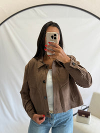 Veste courte suédine - Brown
