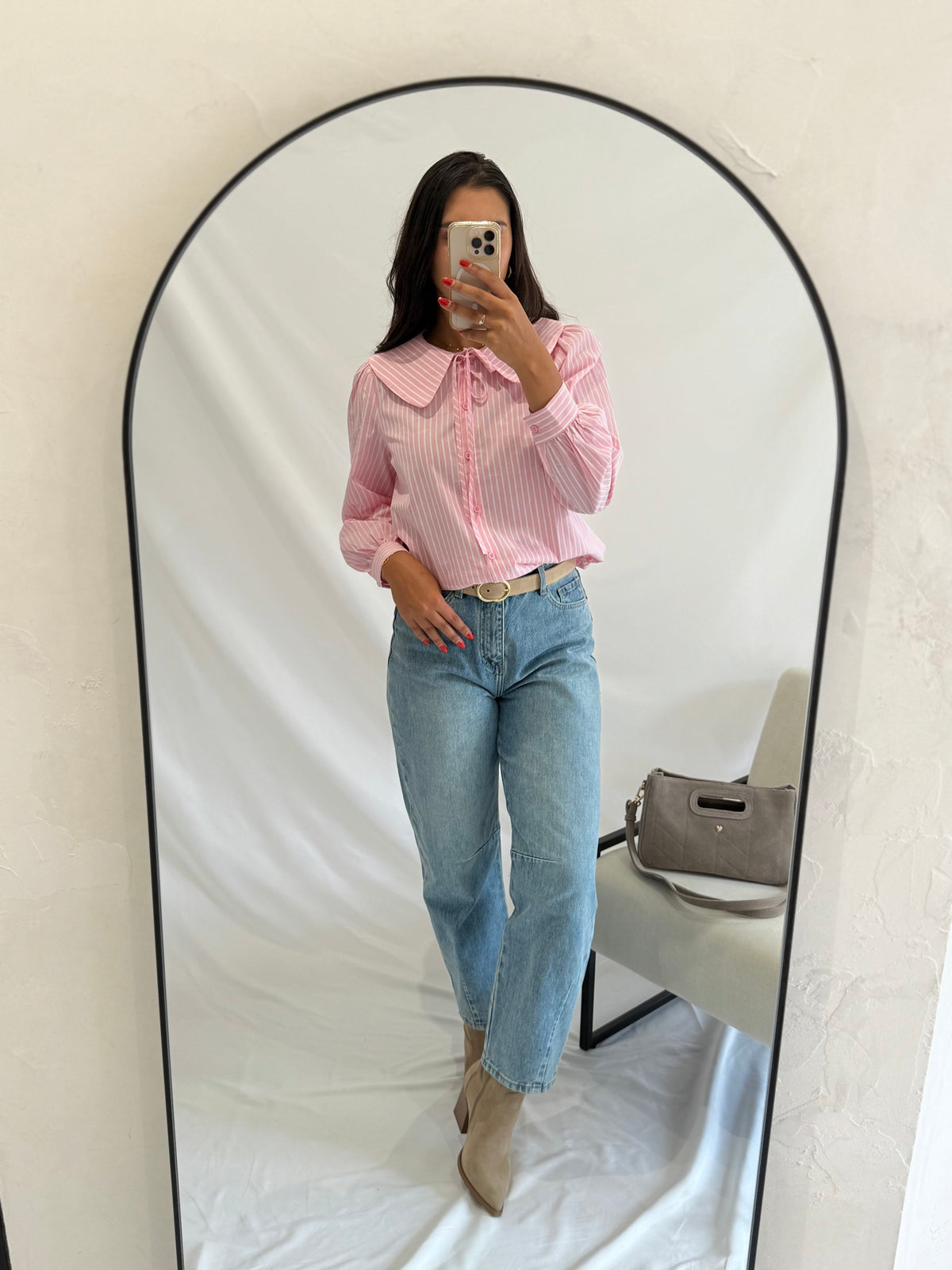 Blouse rayure rose - Rosie