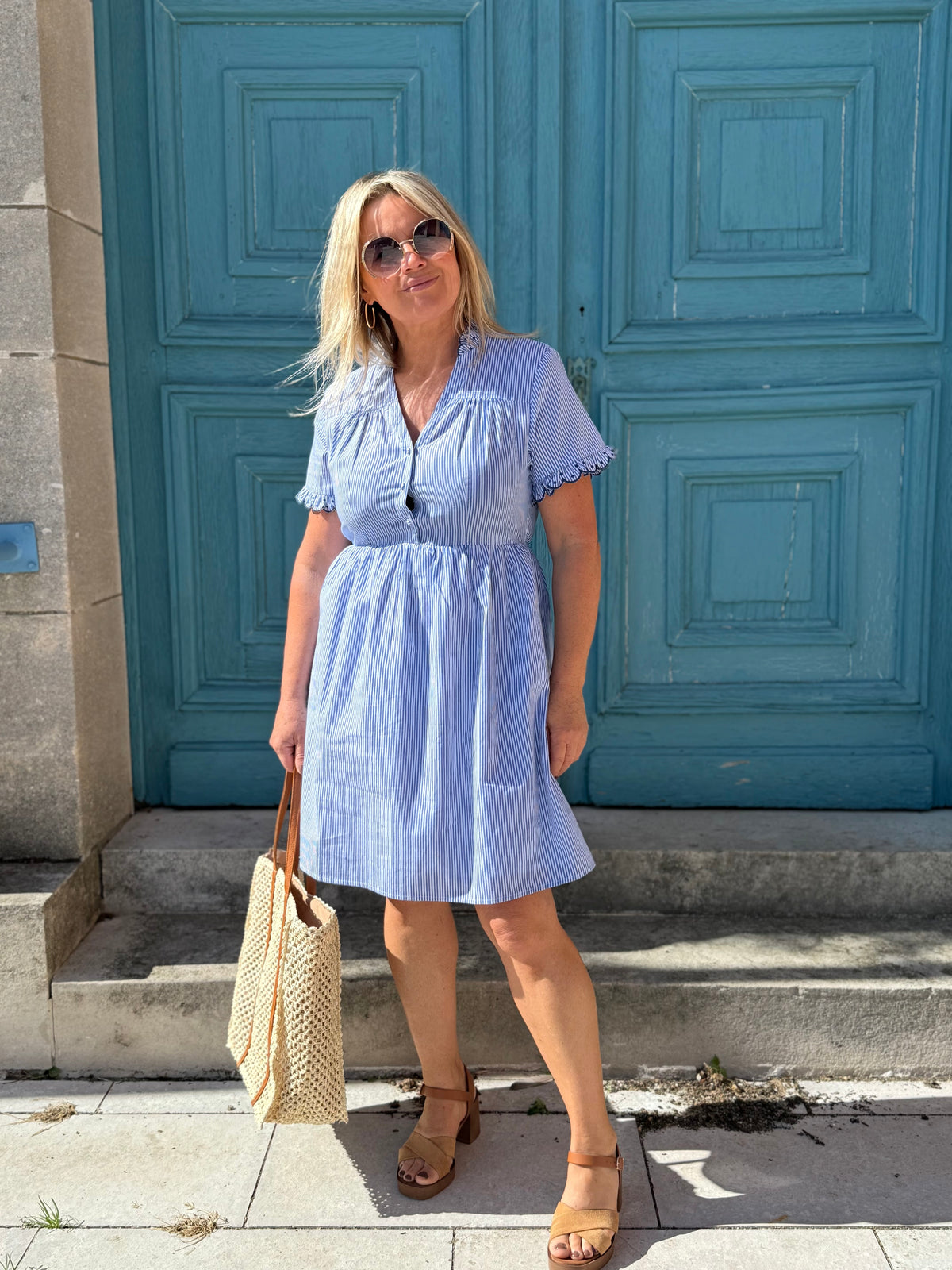 Robe courte bleu - Opia