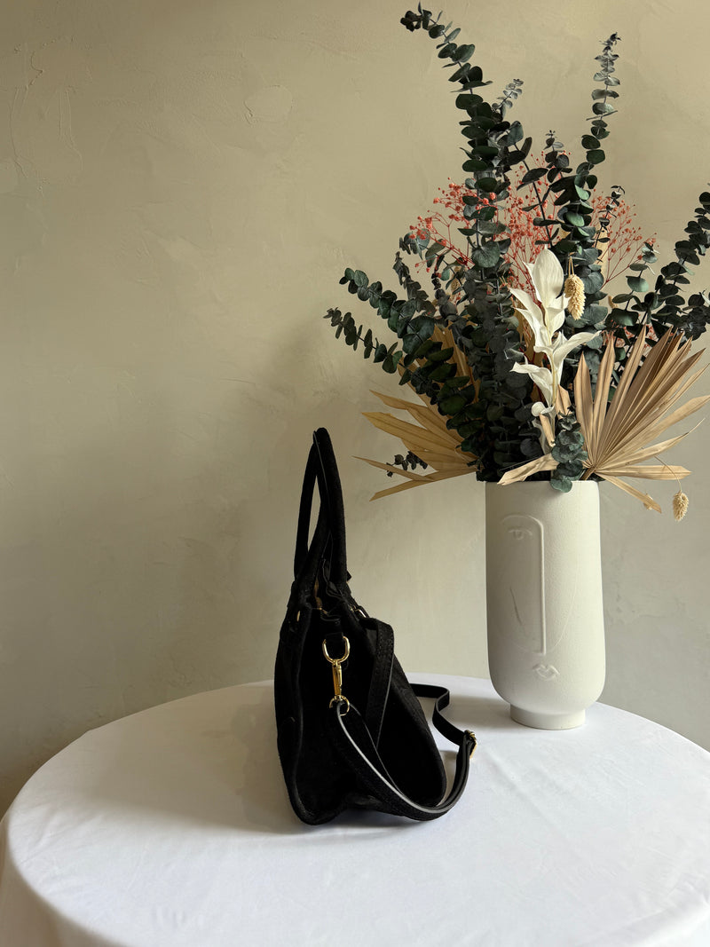 Sac cuir daim noir - Bowling