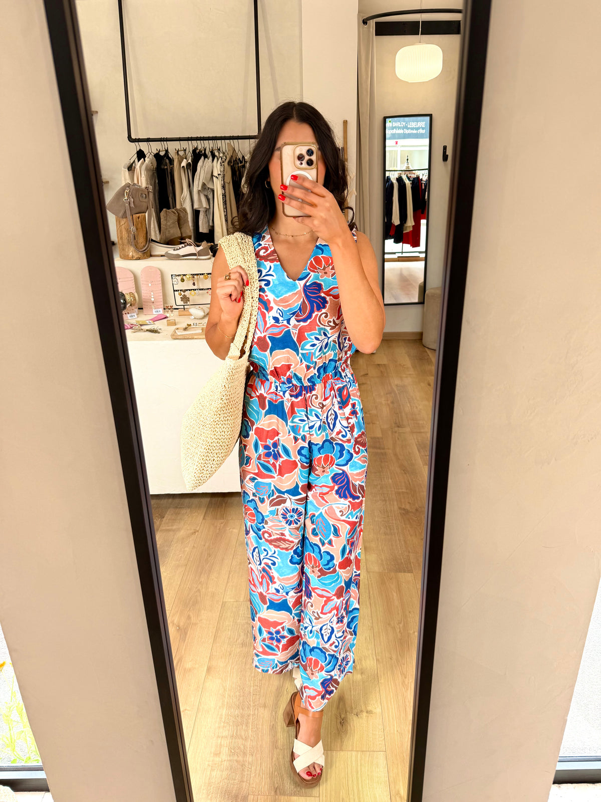 Combinaison motifs bleu - Aria