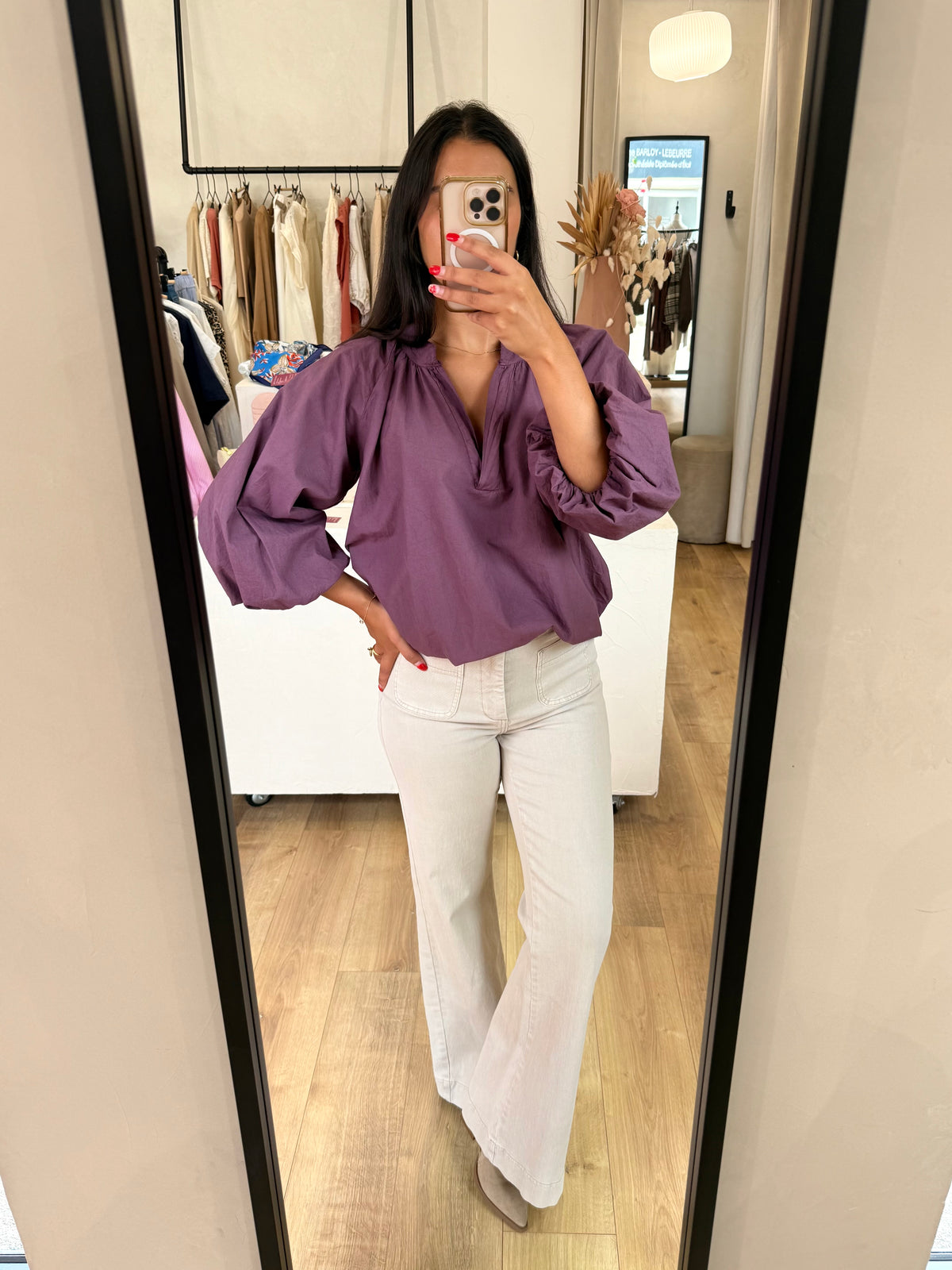 Blouse violet - Lea